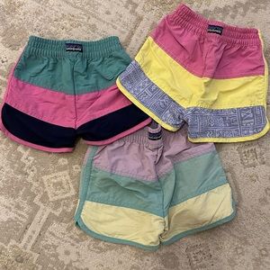 Three Patagonia swim shorts